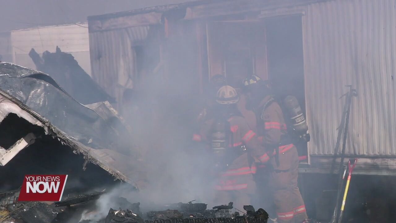 A child with lighters started Thursday's fire that destroyed two mobile homes